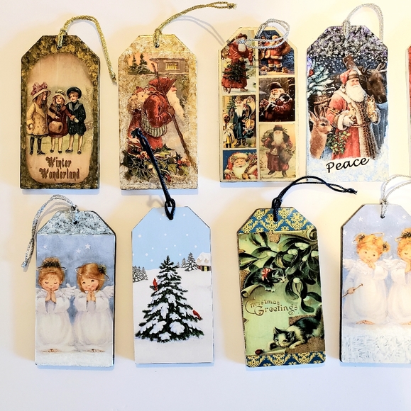 Set of 14. Christmas tag ornaments - Picture 4 of 8